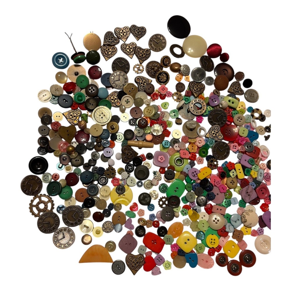 Craft Sewing Buttons Lot Various Sizes Types Colors Vintage/new